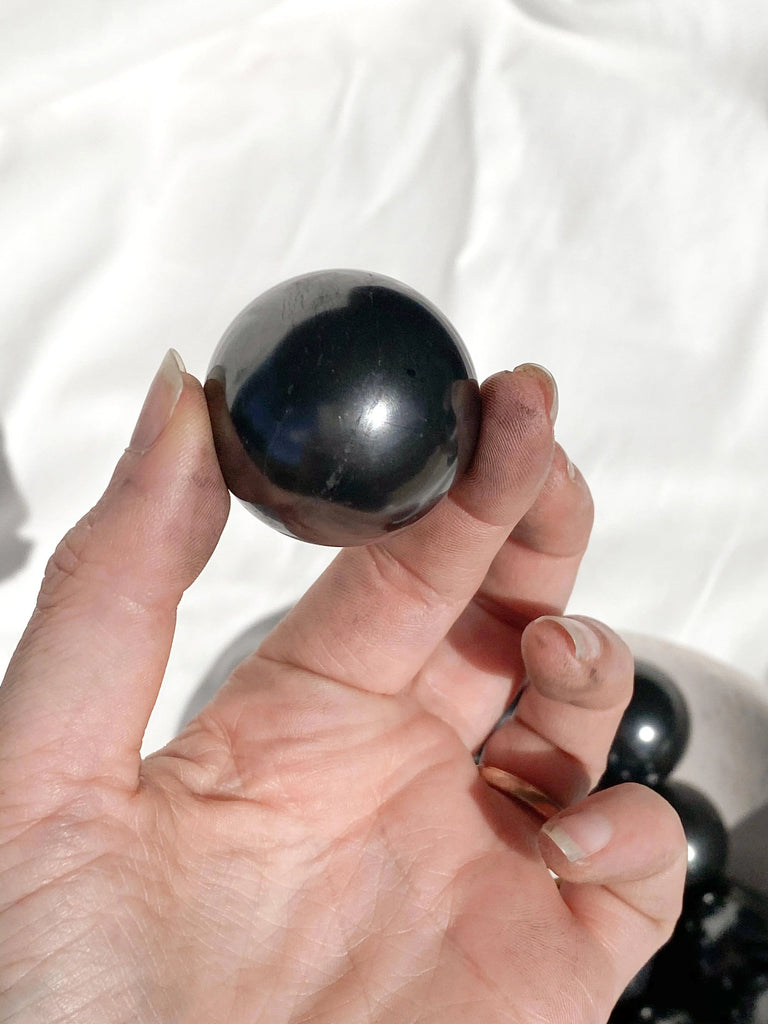 Shungite Sphere | 35mm - Unearthed Crystals