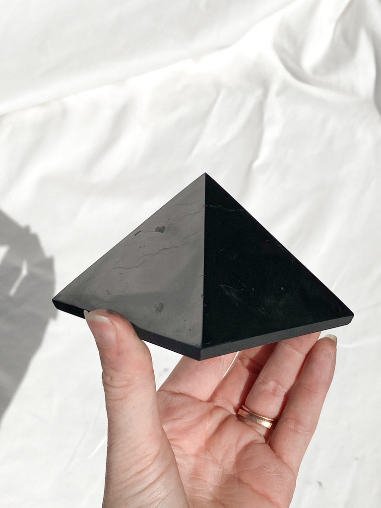 Shungite Pyramid | 80mm - Unearthed Crystals