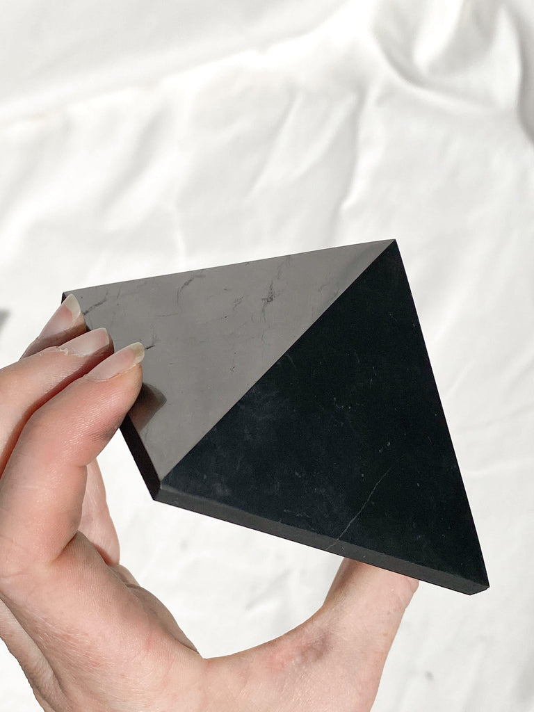 Shungite Pyramid | 80mm - Unearthed Crystals