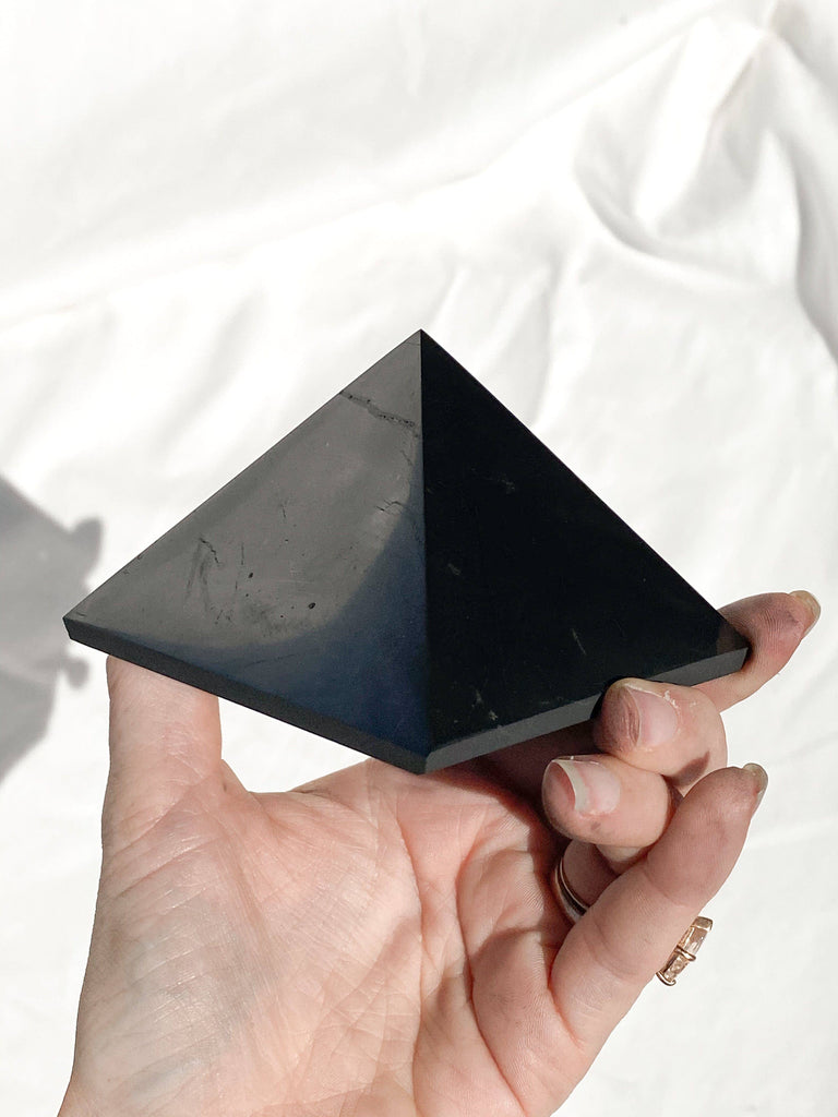 Shungite Pyramid | 80mm - Unearthed Crystals