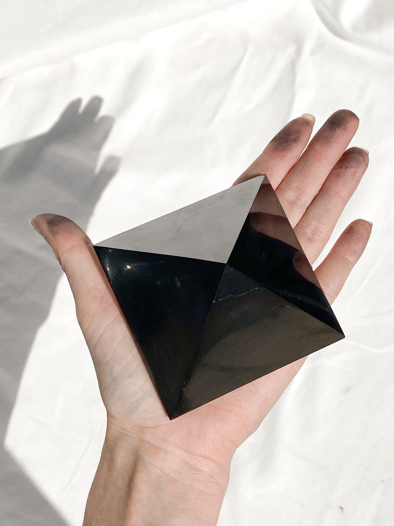 Shungite Pyramid | 80mm - Unearthed Crystals