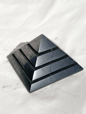 Shungite Sakkara Pyramid | 80mm - Unearthed Crystals