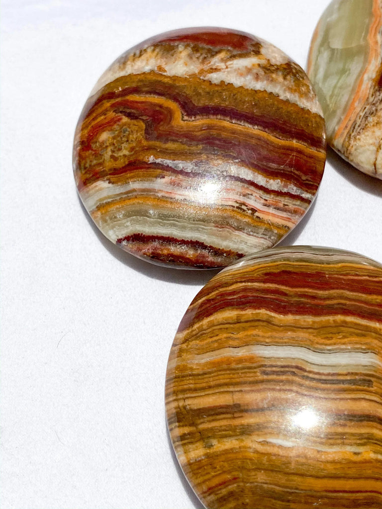 Banded Calcite Palm Stone | Medium - Unearthed Crystals