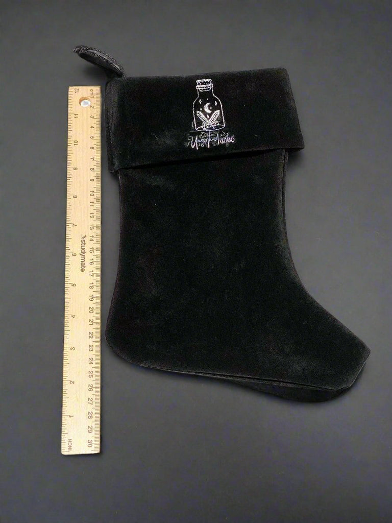 Unearthed Crystals Black Velvet Christmas Stocking - Unearthed Crystals