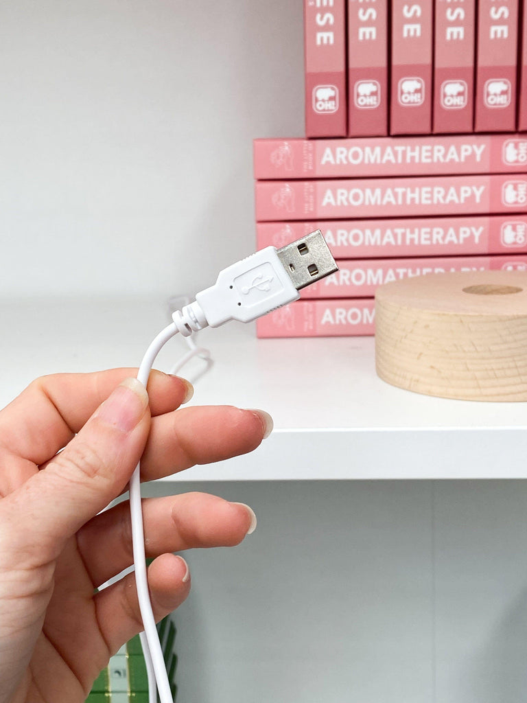 Round Wooden USB Lamp Base | Medium - Unearthed Crystals