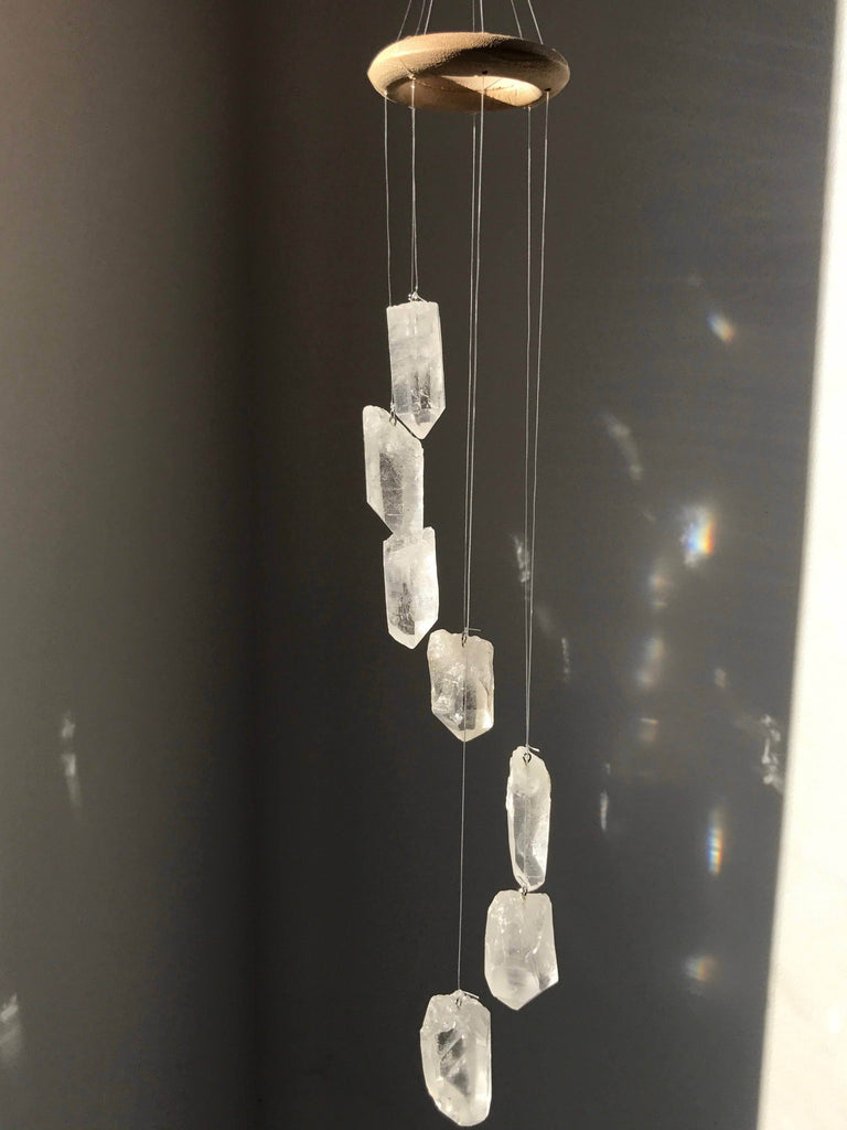 Clear Quartz Mobile | Wind Chime - Unearthed Crystals