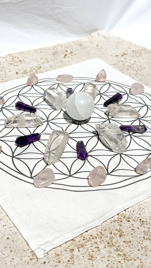 Crystal Gridding Starter Kit | Soothe + Sleep - Unearthed Crystals