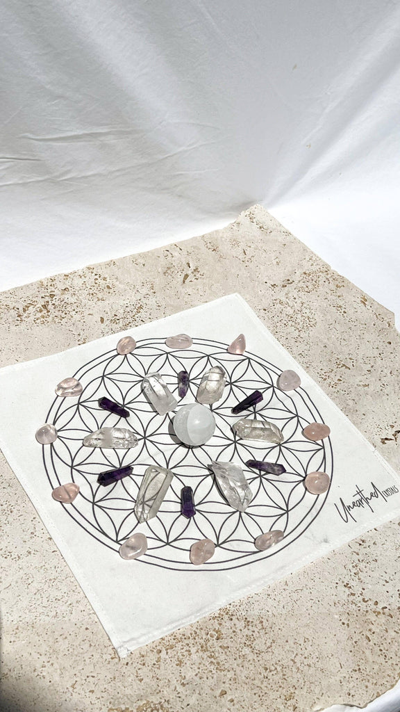 Crystal Gridding Starter Kit | Soothe + Sleep - Unearthed Crystals