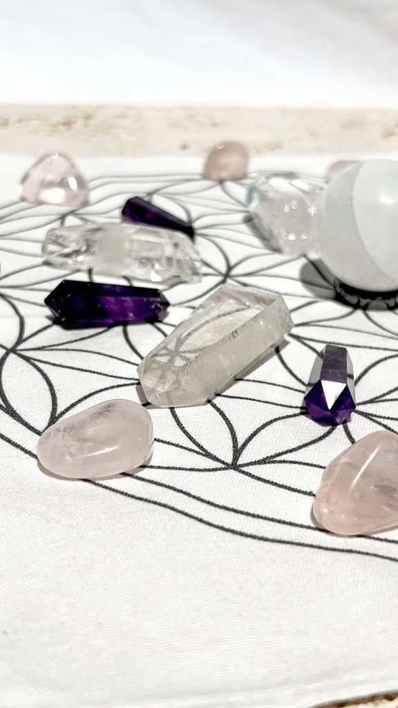 Crystal Gridding Starter Kit | Soothe + Sleep - Unearthed Crystals
