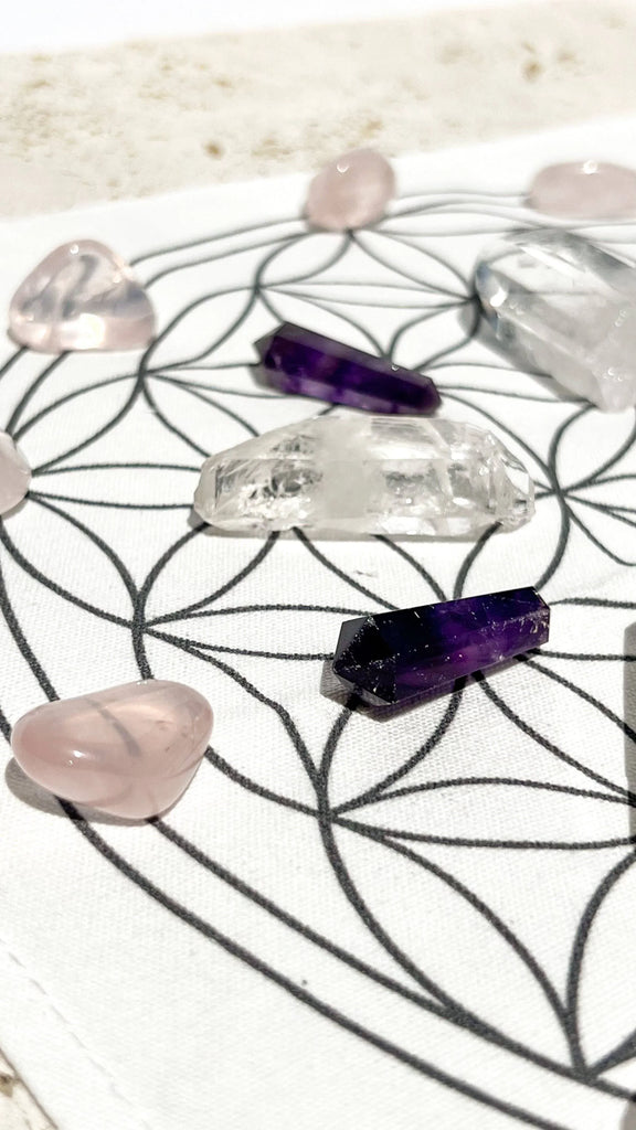 Crystal Gridding Starter Kit | Soothe + Sleep - Unearthed Crystals