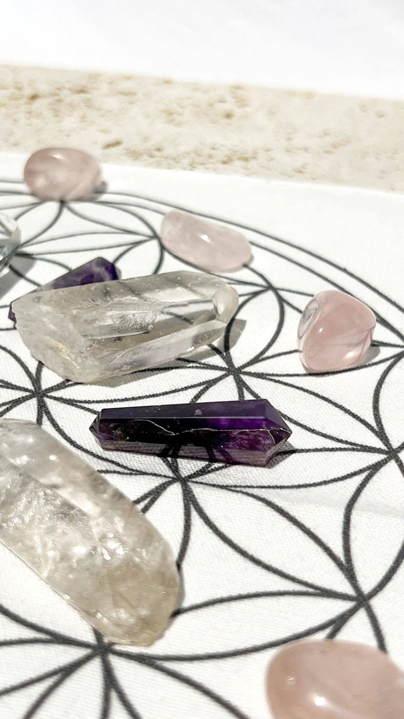 Crystal Gridding Starter Kit | Soothe + Sleep - Unearthed Crystals