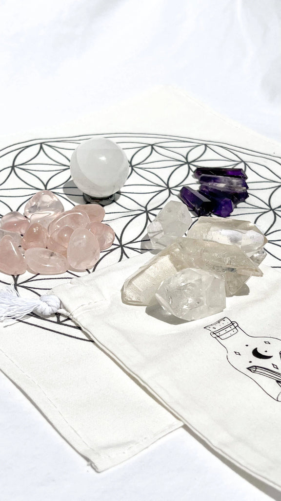 Crystal Gridding Starter Kit | Soothe + Sleep - Unearthed Crystals