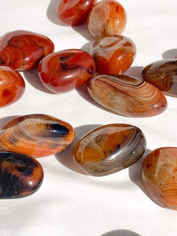 Sardonyx Palm Stone | Extra Small - Unearthed Crystals