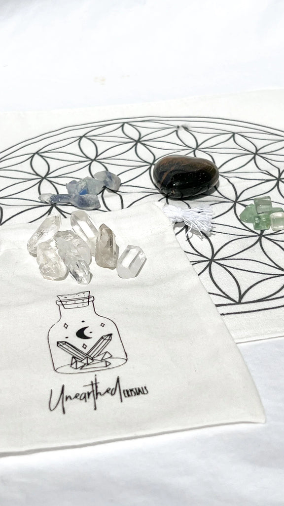Crystal Gridding Starter Kit | Study + Focus - Unearthed Crystals