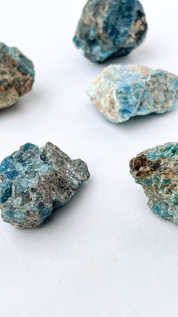 Blue Apatite Rough | Small - Unearthed Crystals