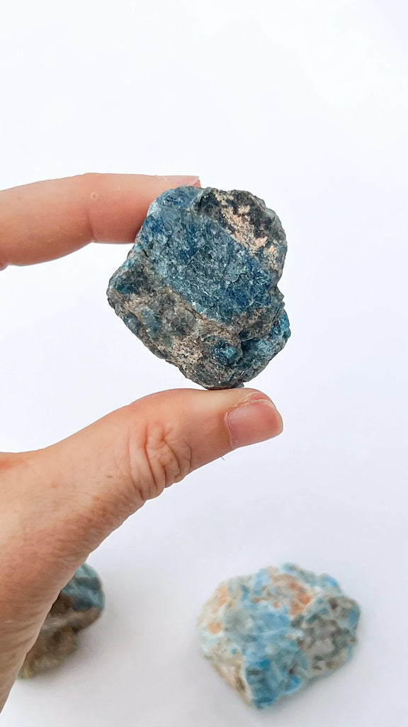 Blue Apatite Rough | Small - Unearthed Crystals