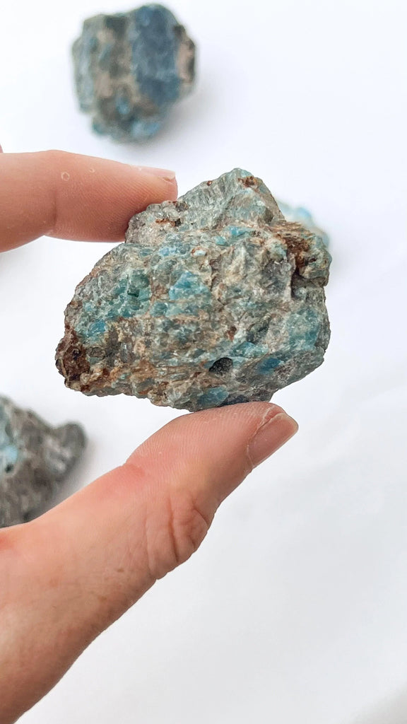 Blue Apatite Rough | Small - Unearthed Crystals