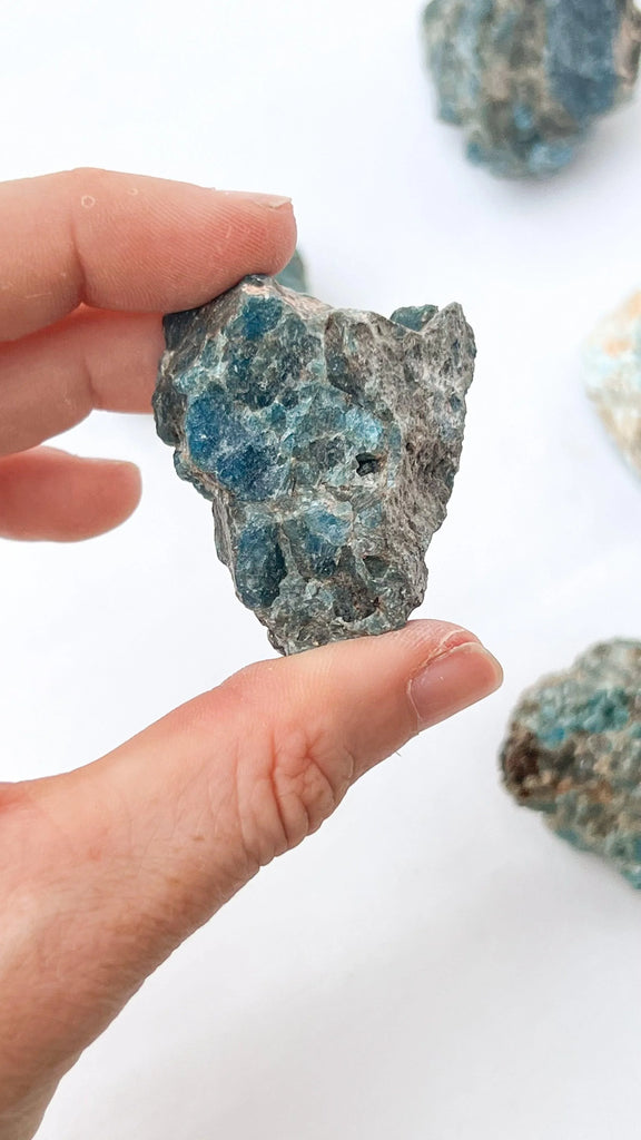 Blue Apatite Rough | Small - Unearthed Crystals