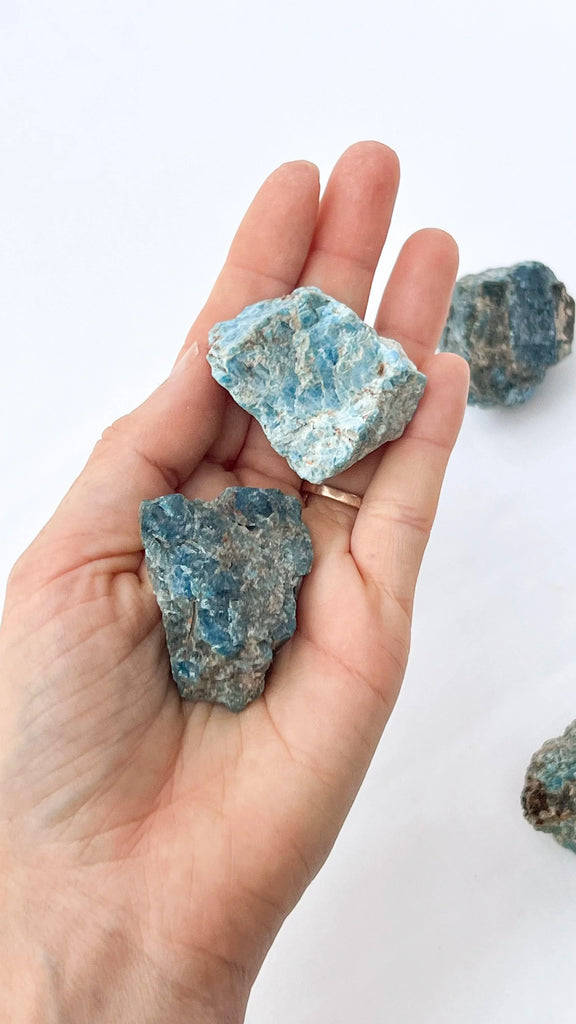 Blue Apatite Rough | Small - Unearthed Crystals