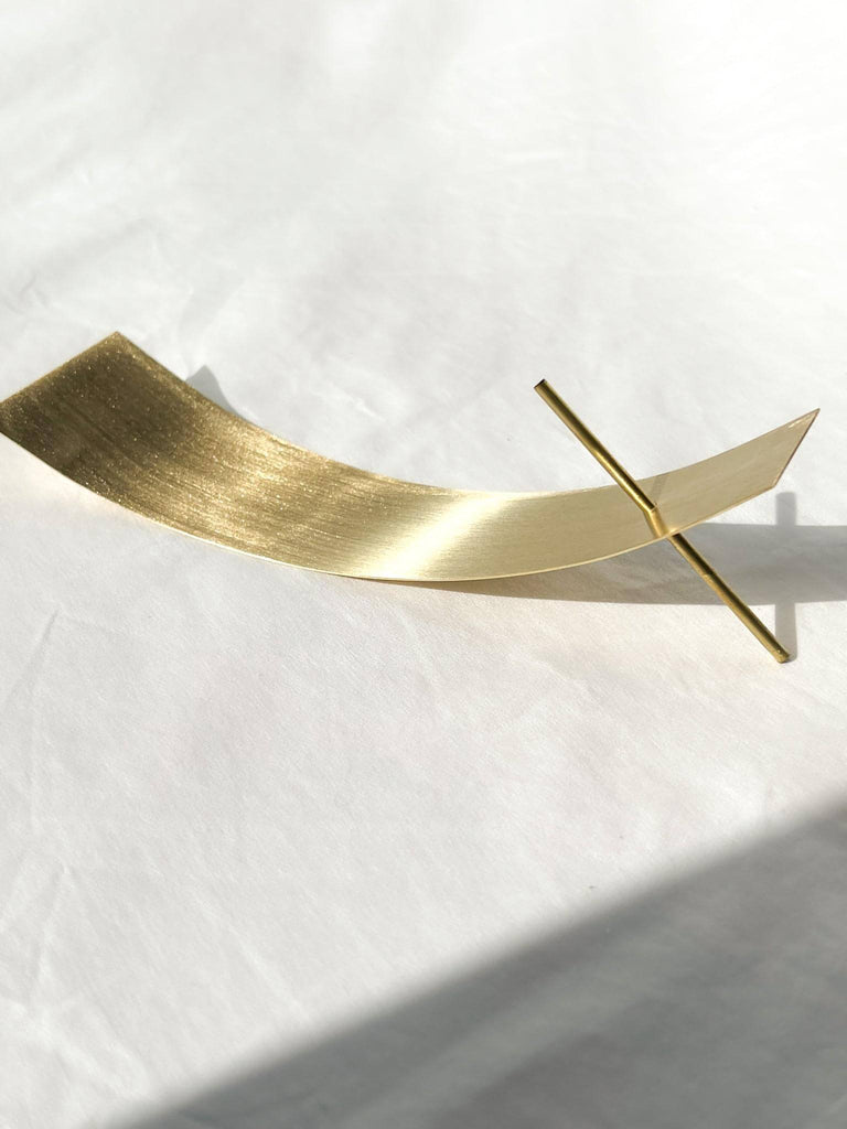 Brass Incense Holder | Satin Hammock - Unearthed Crystals