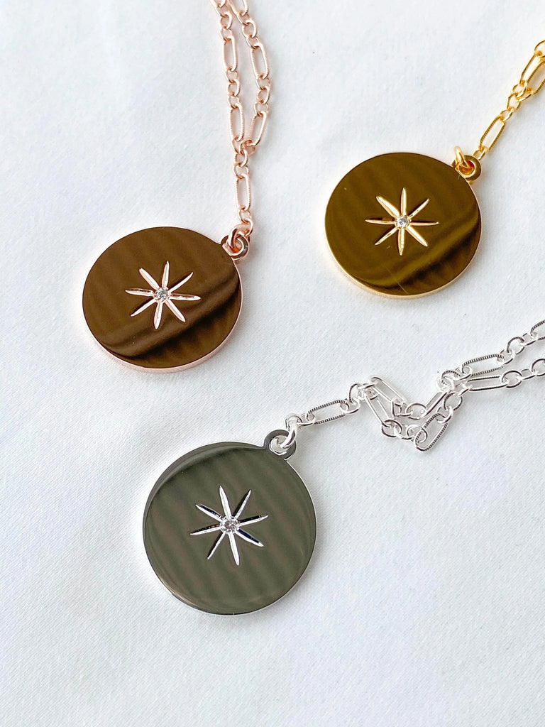 STARBURST Necklace | April | Diamond - Unearthed Crystals