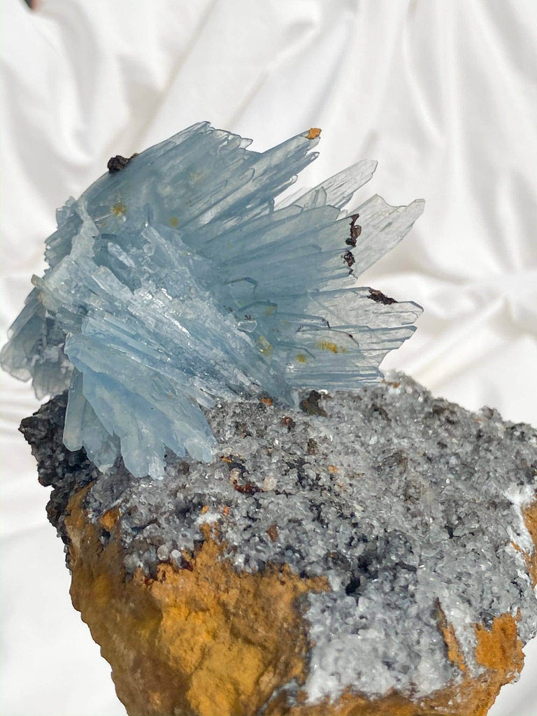 Moroccan Blue Barite Specimen - Unearthed Crystals