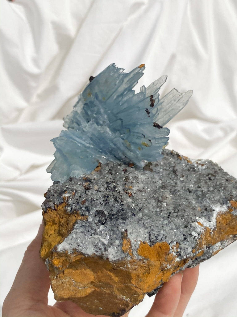 Moroccan Blue Barite Specimen - Unearthed Crystals