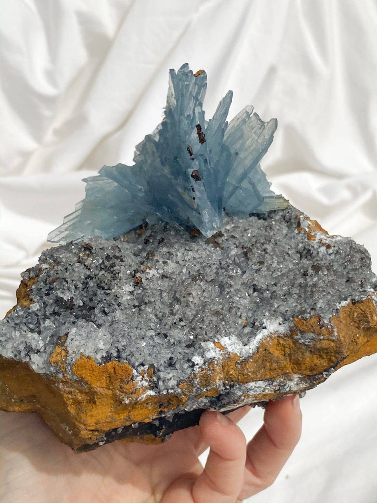 Moroccan Blue Barite Specimen - Unearthed Crystals