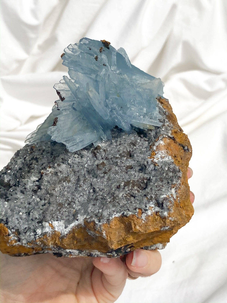 Moroccan Blue Barite Specimen - Unearthed Crystals