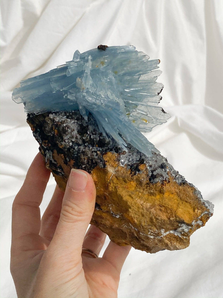 Moroccan Blue Barite Specimen - Unearthed Crystals