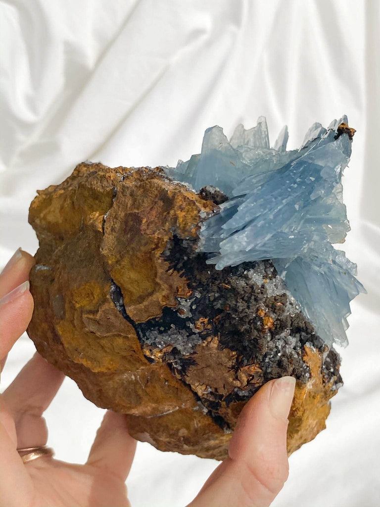 Moroccan Blue Barite Specimen - Unearthed Crystals