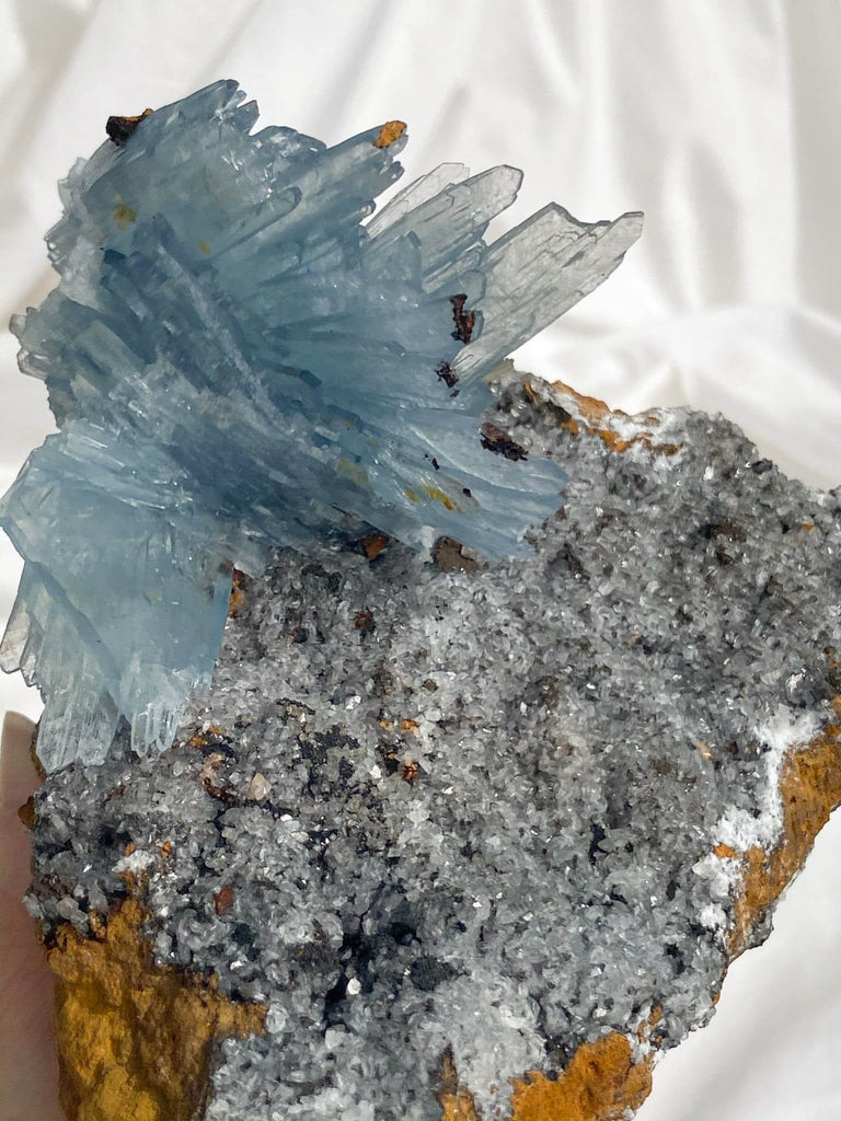 Moroccan Blue Barite Specimen - Unearthed Crystals