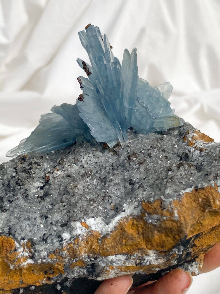 Moroccan Blue Barite Specimen - Unearthed Crystals