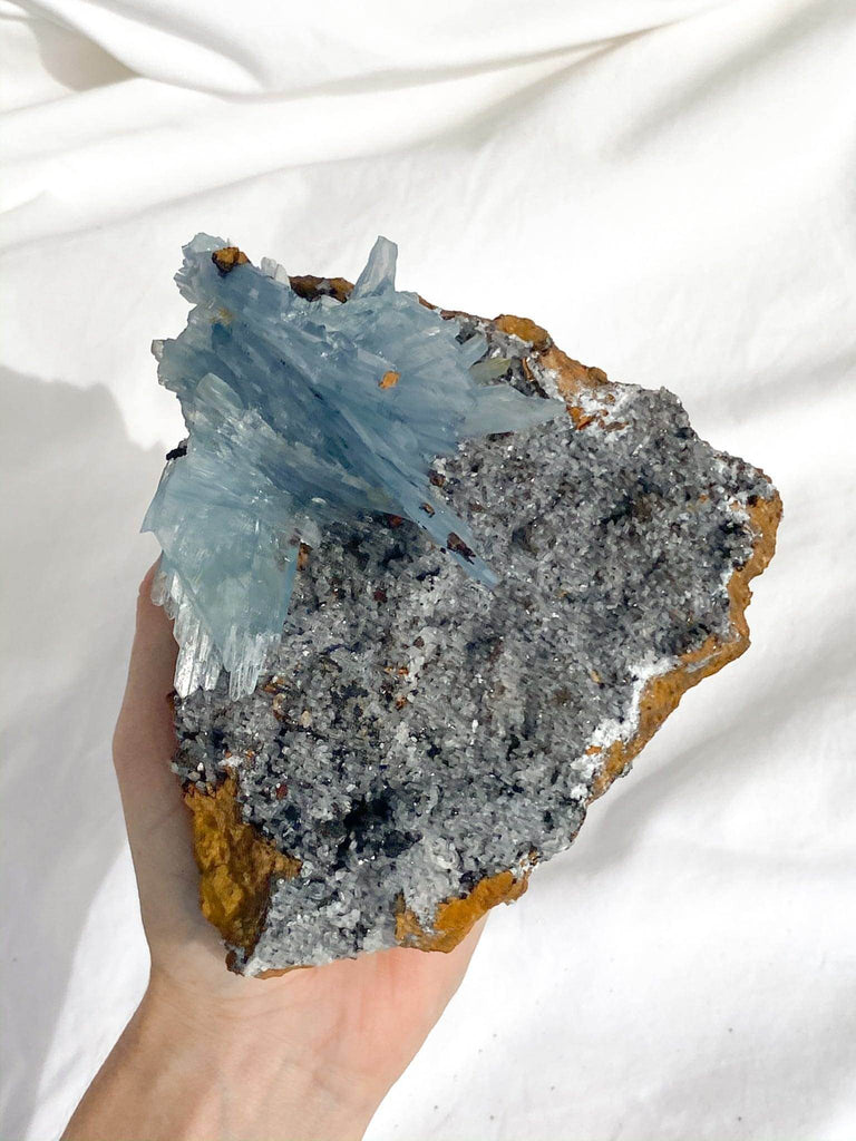 Moroccan Blue Barite Specimen - Unearthed Crystals