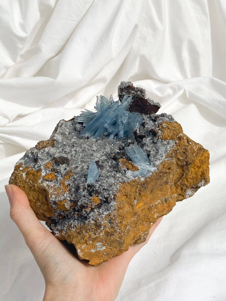 Moroccan Blue Barite Specimen - Unearthed Crystals