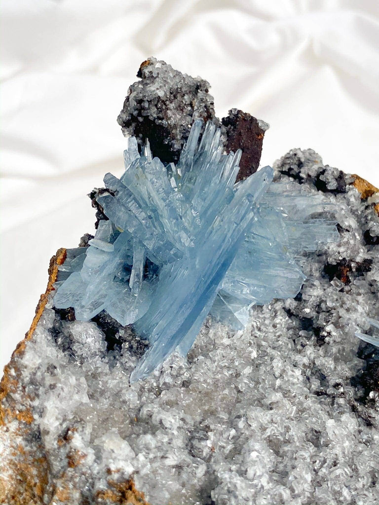 Moroccan Blue Barite Specimen - Unearthed Crystals