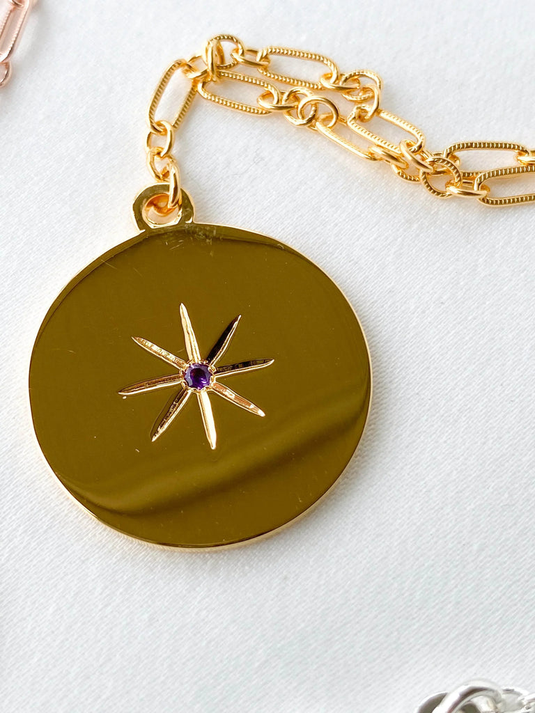 STARBURST Necklace | February | Amethyst - Unearthed Crystals