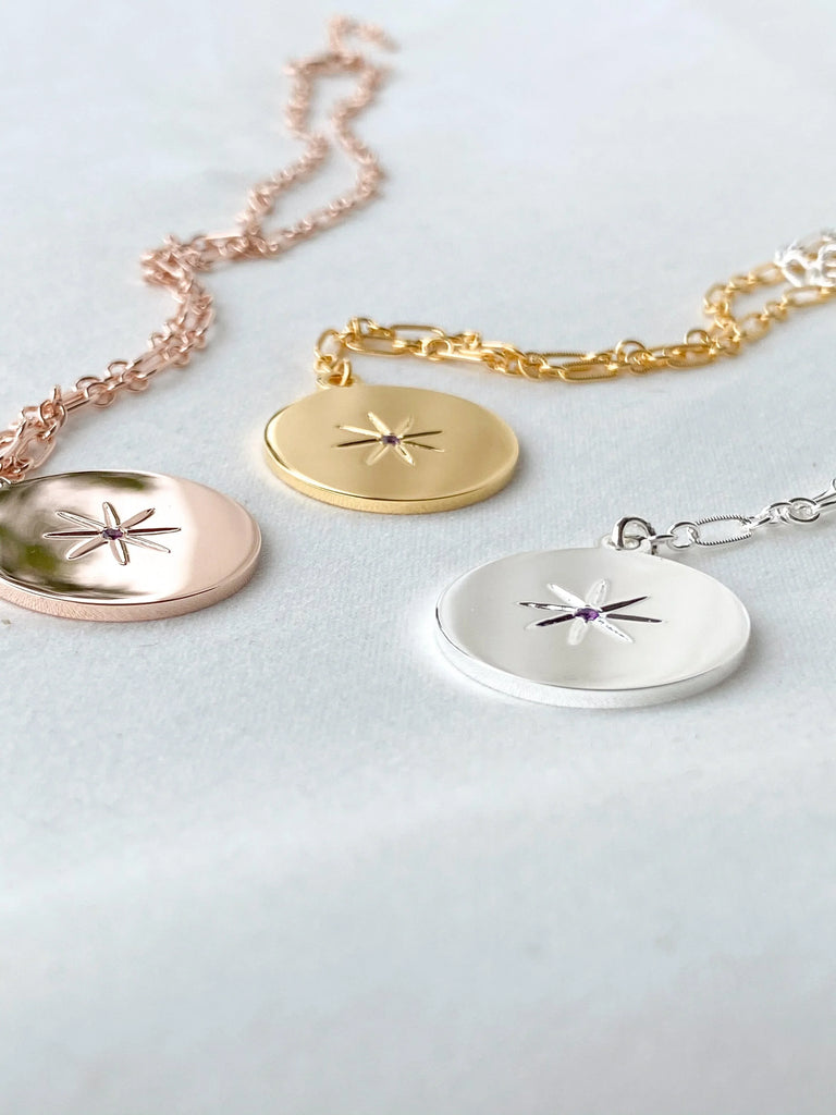 STARBURST Necklace | February | Amethyst - Unearthed Crystals