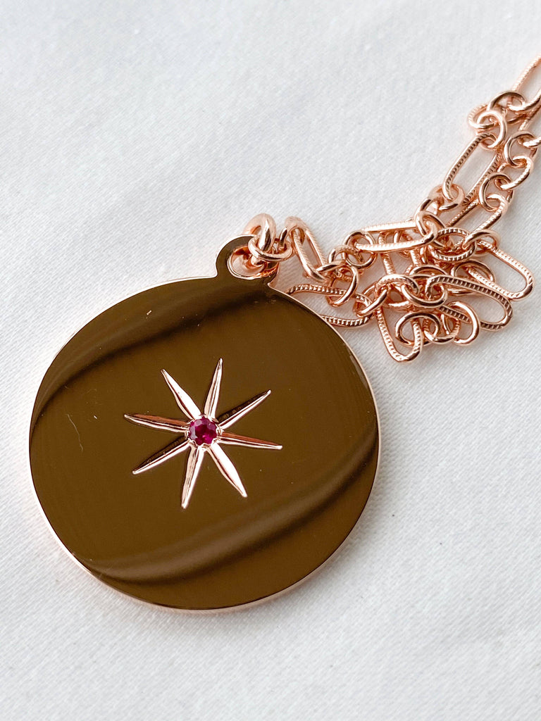 STARBURST Necklace | July | Ruby - Unearthed Crystals