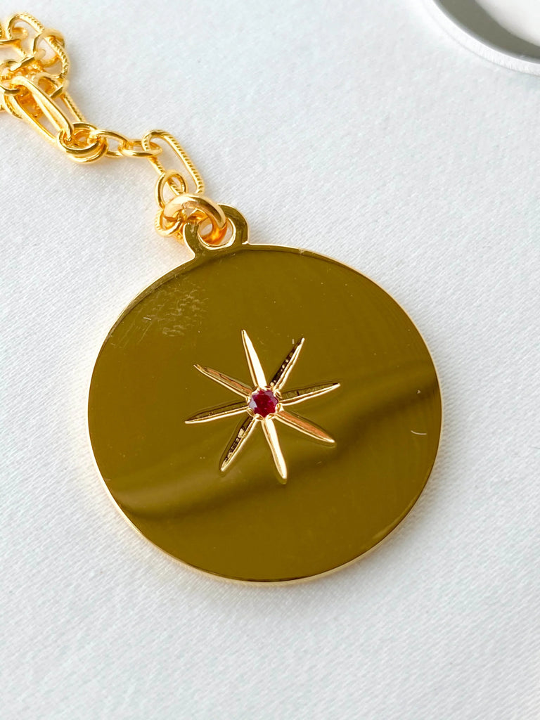STARBURST Necklace | July | Ruby - Unearthed Crystals