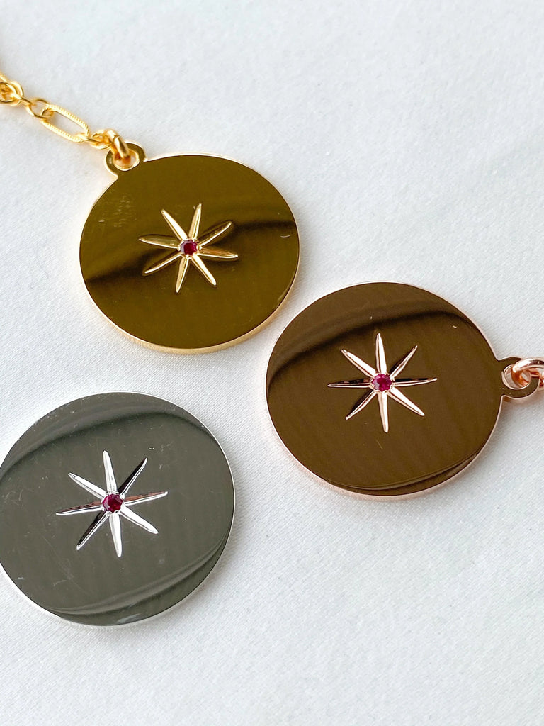 STARBURST Necklace | July | Ruby - Unearthed Crystals