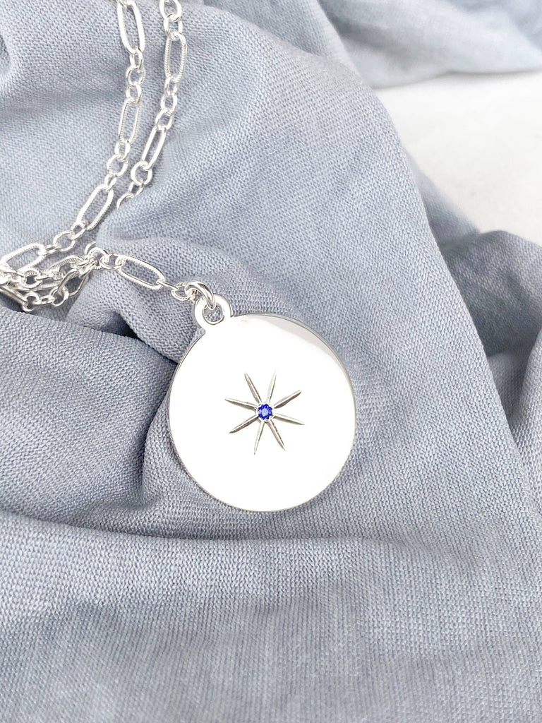 STARBURST Necklace | September | Sapphire - Unearthed Crystals