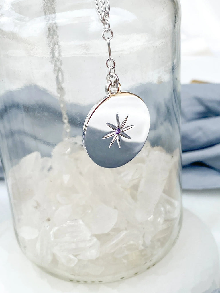 STARBURST Necklace | February | Amethyst - Unearthed Crystals