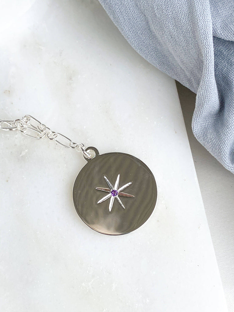 STARBURST Necklace | February | Amethyst - Unearthed Crystals