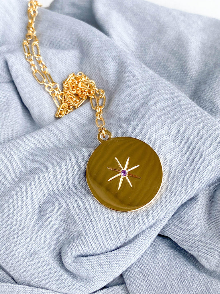 STARBURST Necklace | February | Amethyst - Unearthed Crystals
