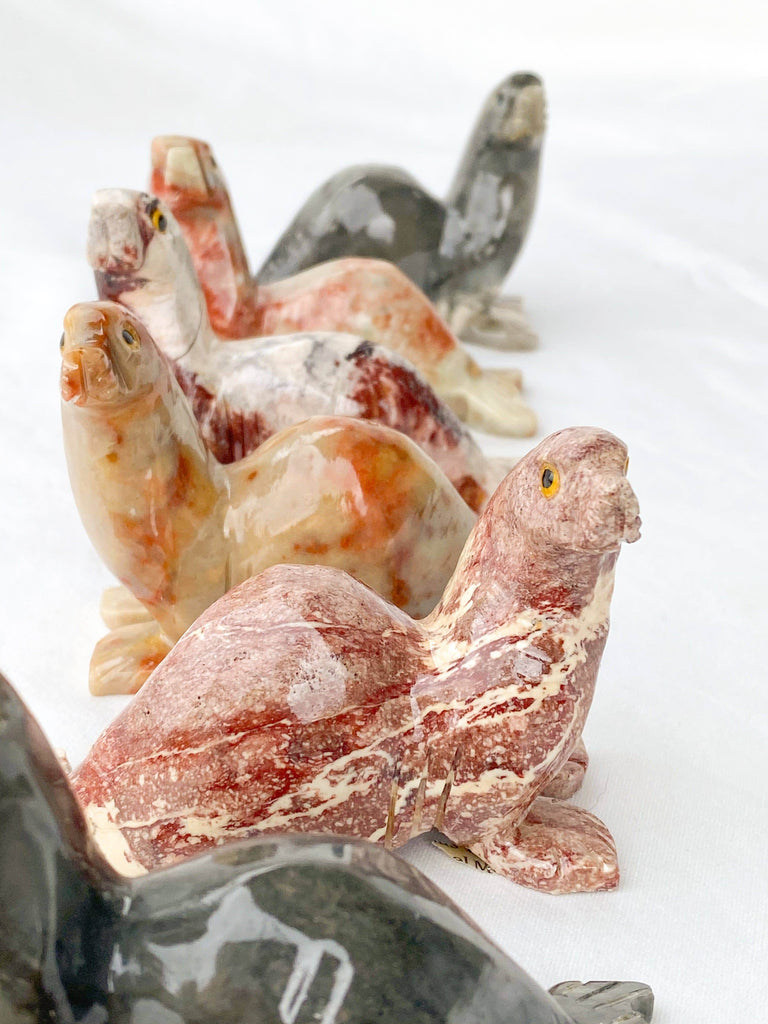 Soapstone Carving | Seal - Unearthed Crystals