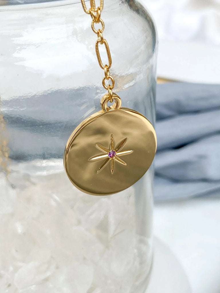 STARBURST Necklace | February | Amethyst - Unearthed Crystals