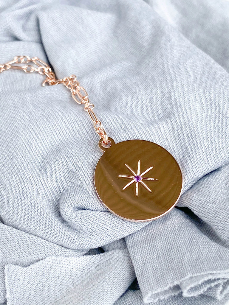 STARBURST Necklace | February | Amethyst - Unearthed Crystals