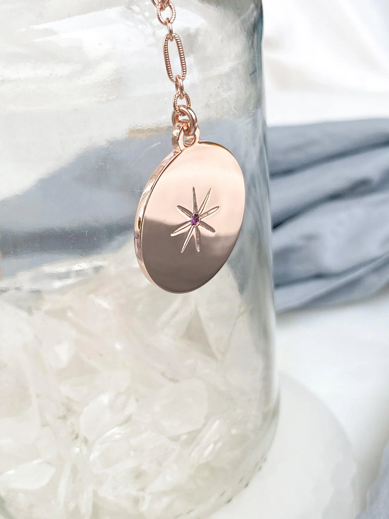 STARBURST Necklace | February | Amethyst - Unearthed Crystals