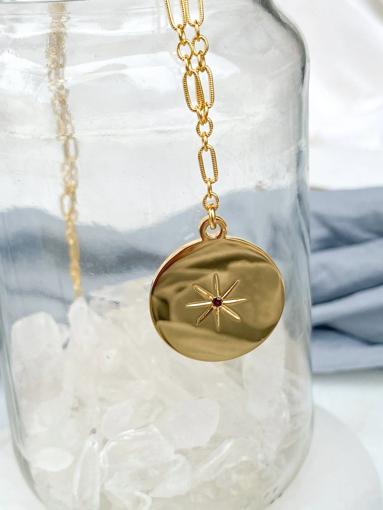 STARBURST Necklace | January | Garnet - Unearthed Crystals